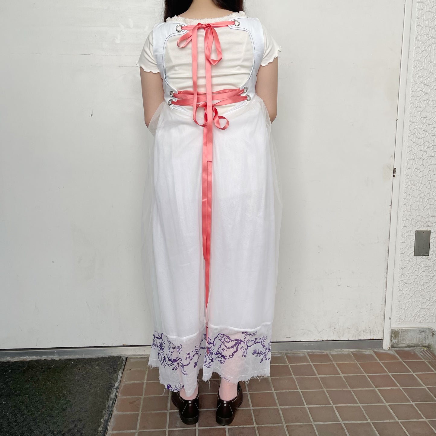 Angel dress / Purple thistles / エンジェルドレス