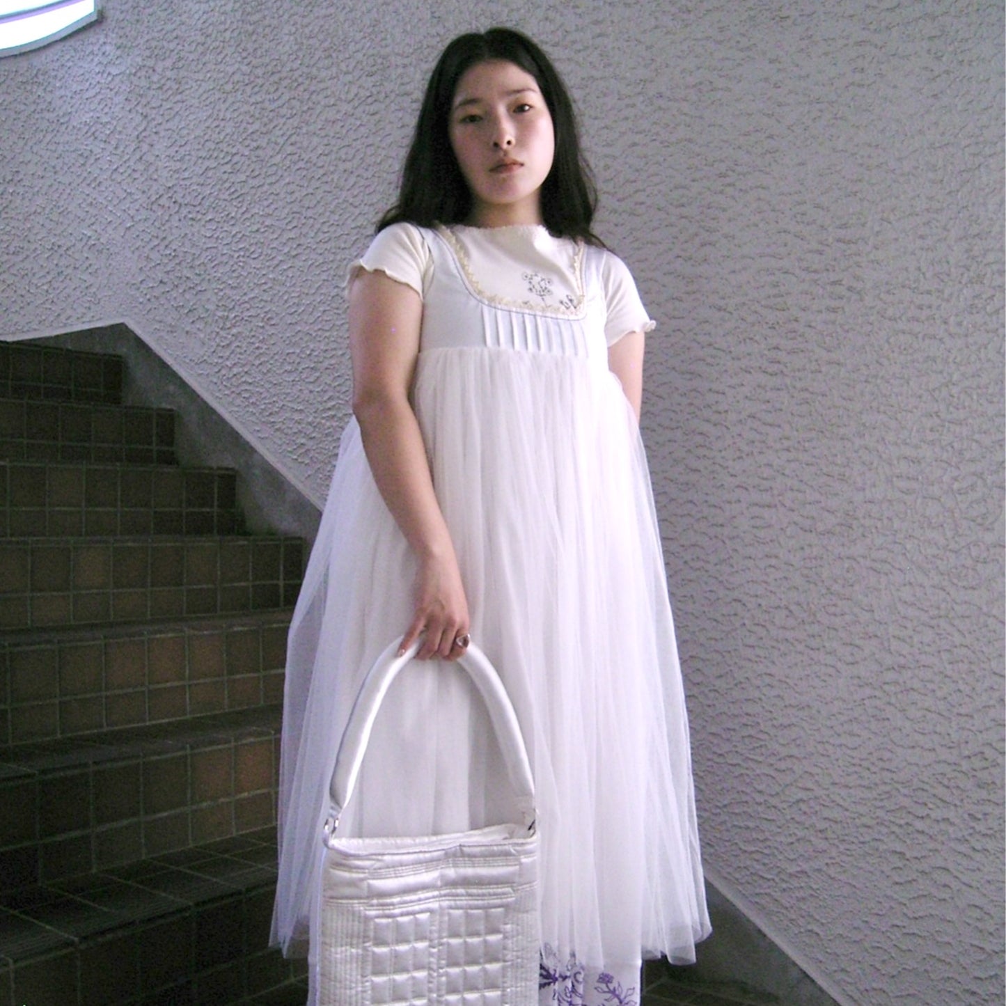 Angel dress / Purple thistles / エンジェルドレス
