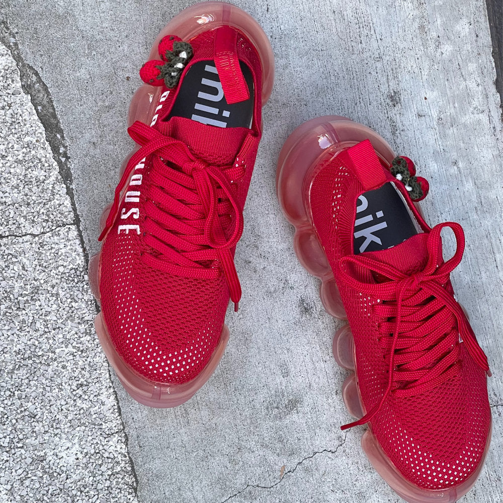 【MIKIOSAKABE×PINK HOUSE】NEW JEWELRY SHOES / RED