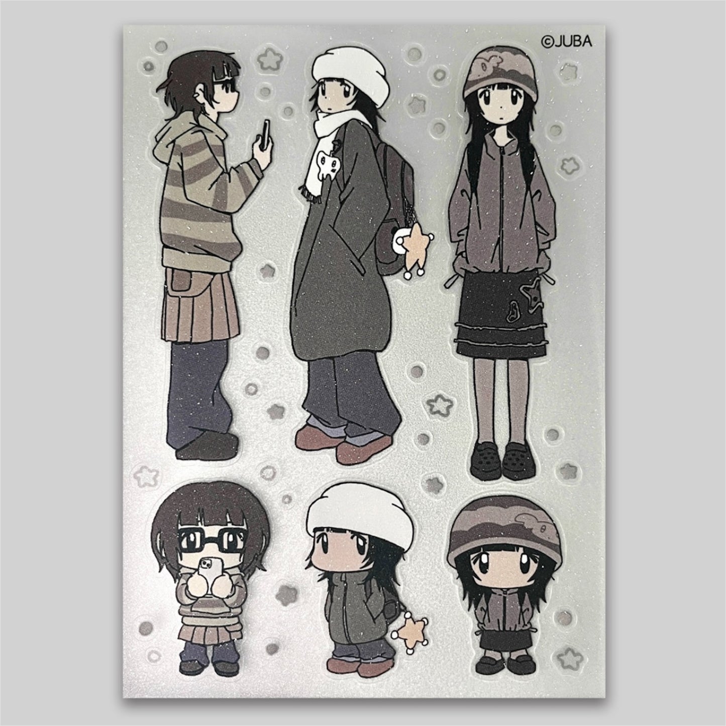 【JUBA】Winter girls glittered sticker / ステッカー