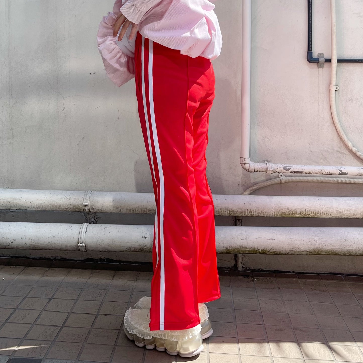 Her track pants / red × white / トラックパンツ