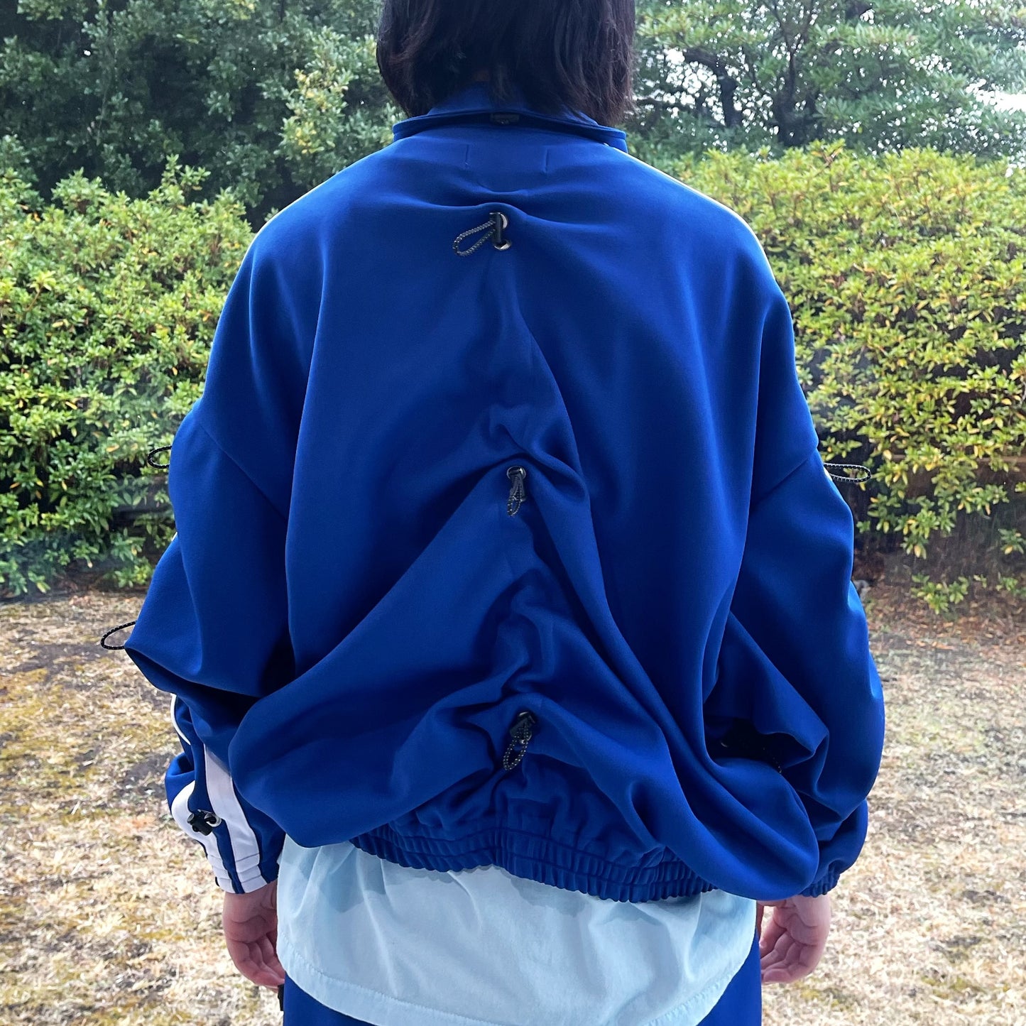 DRAW CORD TRACK TOP / NAVY BLUE / ドローコードトラックトップ