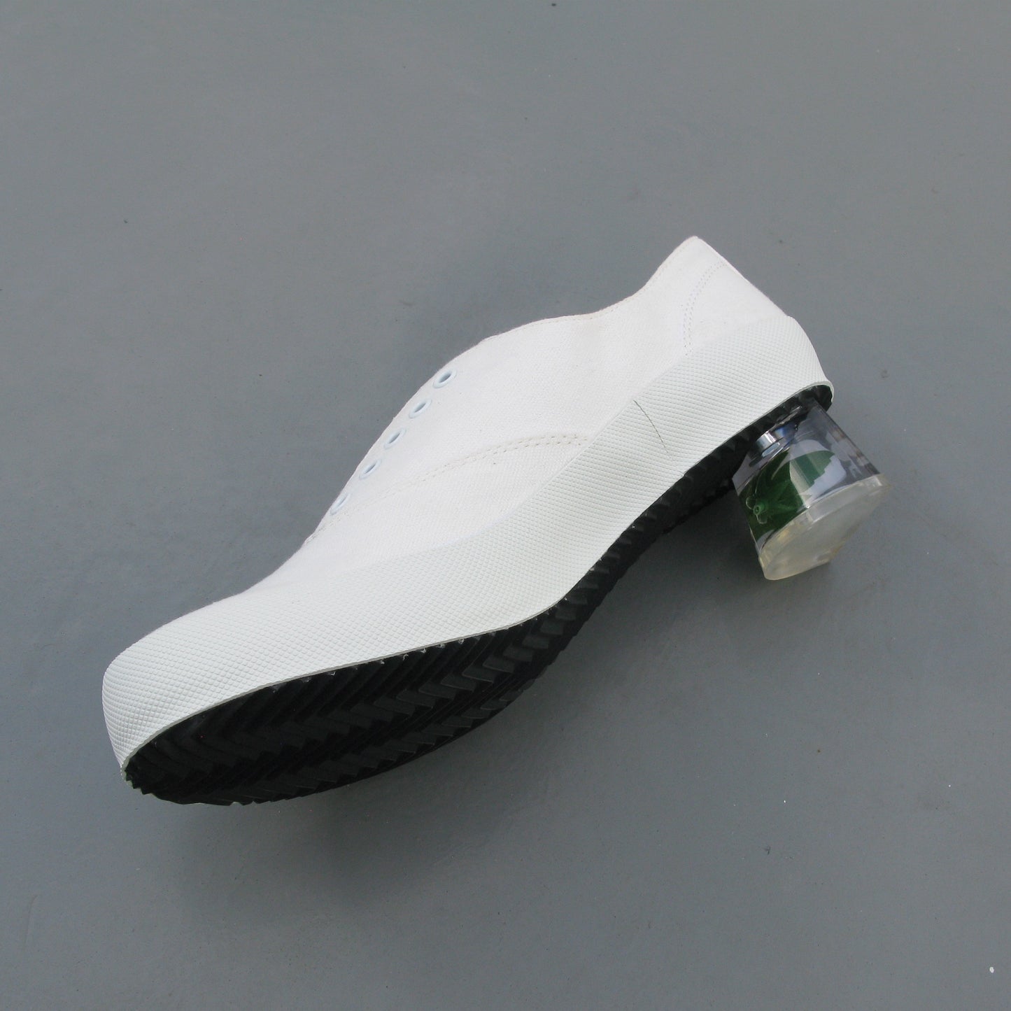 SLIP ON HEELS / WHITE / フラワーヒールスリッポン