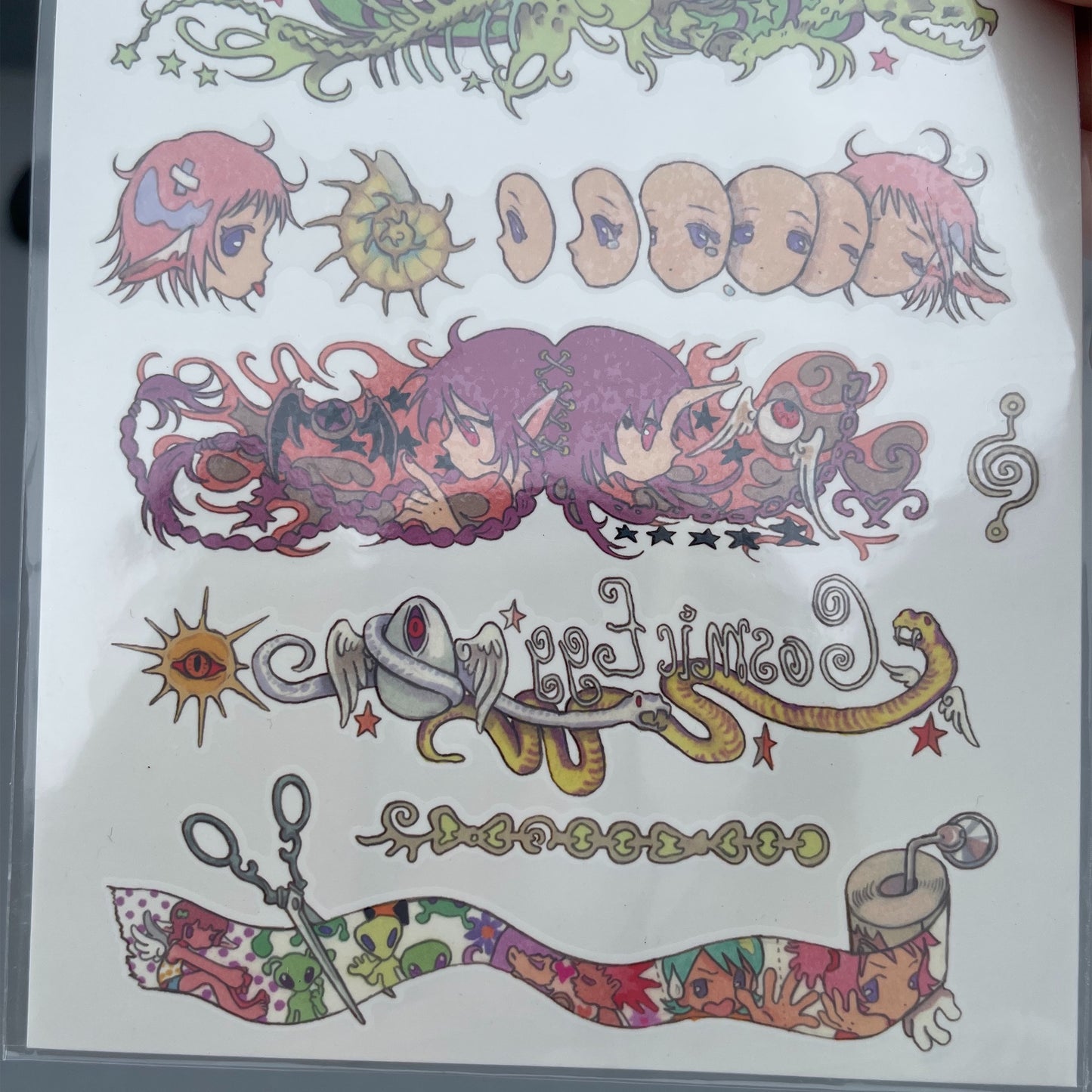 【oliwa】Cosmic Egg tattoo sticker set / ステッカー