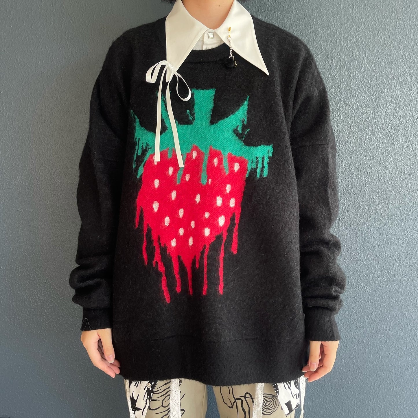 FRESH JACQUARD KNIT PULLOVER / BLACK / ジャガードニットプルオーバー【Brett Westfallコラボレーション】