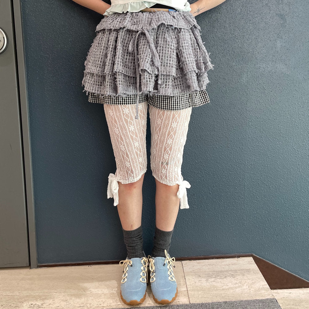 Textured Layered Skirt / Gray / テクスチャードレイヤードスカート