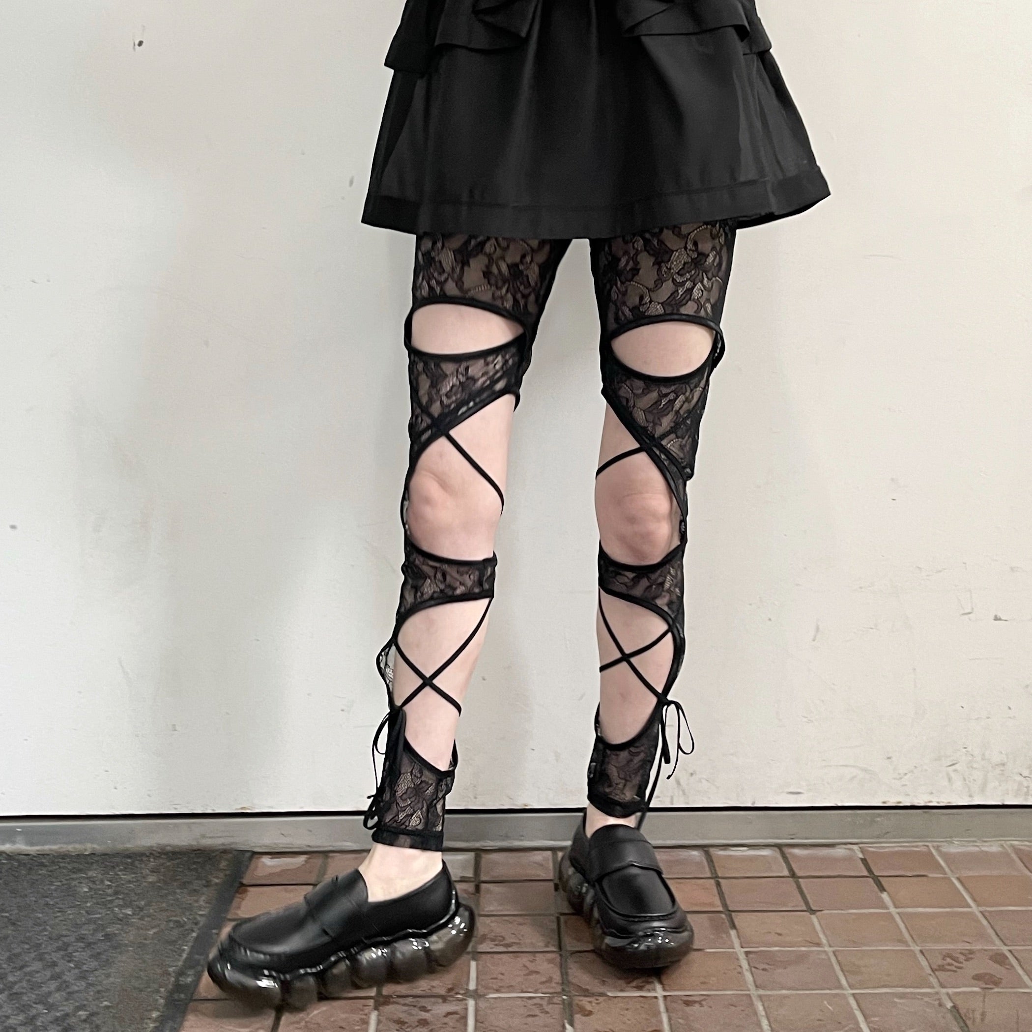 linge leggings / Black / レースレギンス | シープ / SHEEP | AKIKOAOKI