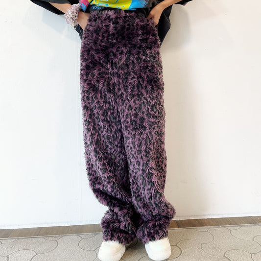 FAUX-FUR DEVIL PANTS / PURPLE / フェイクファーパンツ