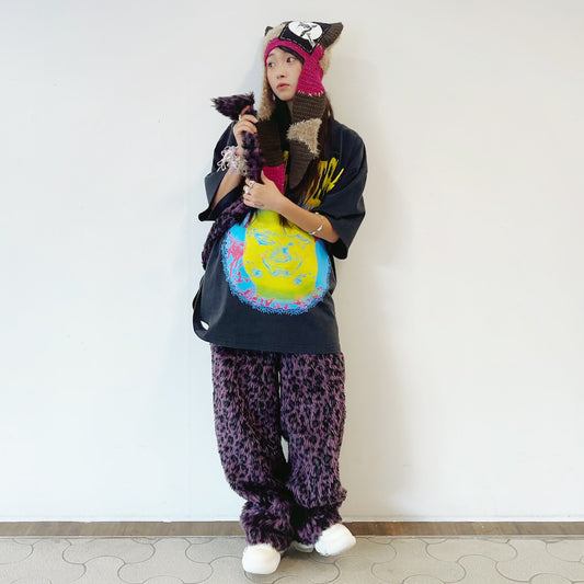 FAUX-FUR DEVIL PANTS / PURPLE / フェイクファーパンツ
