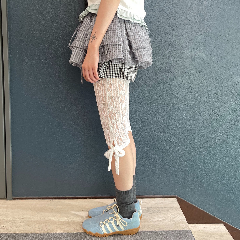 Textured Layered Skirt / Gray / テクスチャードレイヤードスカート