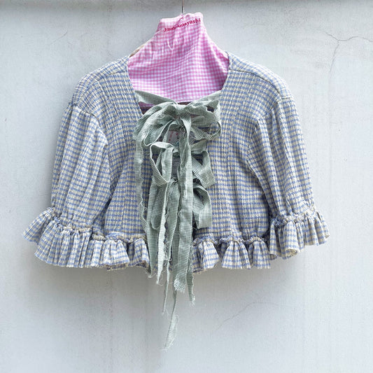 Fairy tale Top / Green check / ギンガムトップ