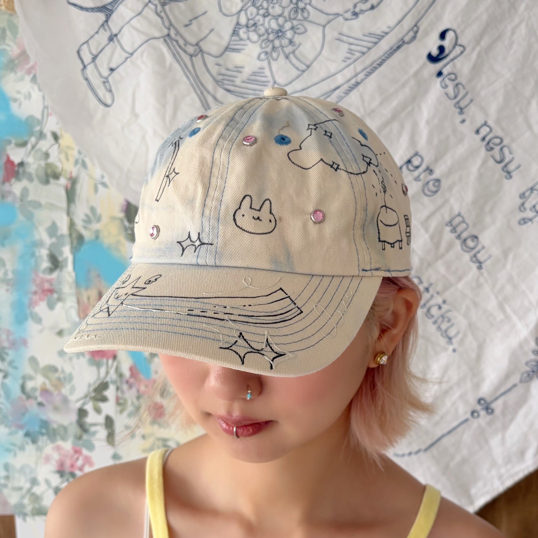 Megumi Okubo cap / light blue / 大久保惠コラボレーションキャップ