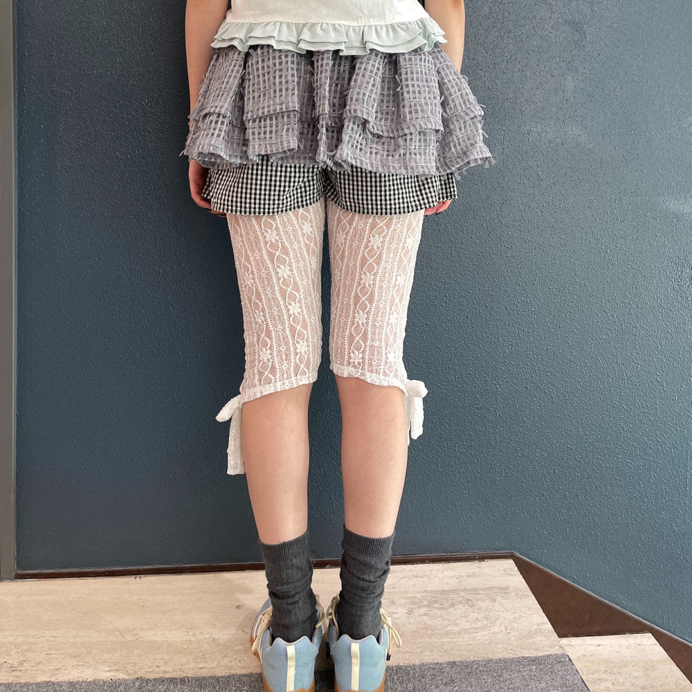 Textured Layered Skirt / Gray / テクスチャードレイヤードスカート