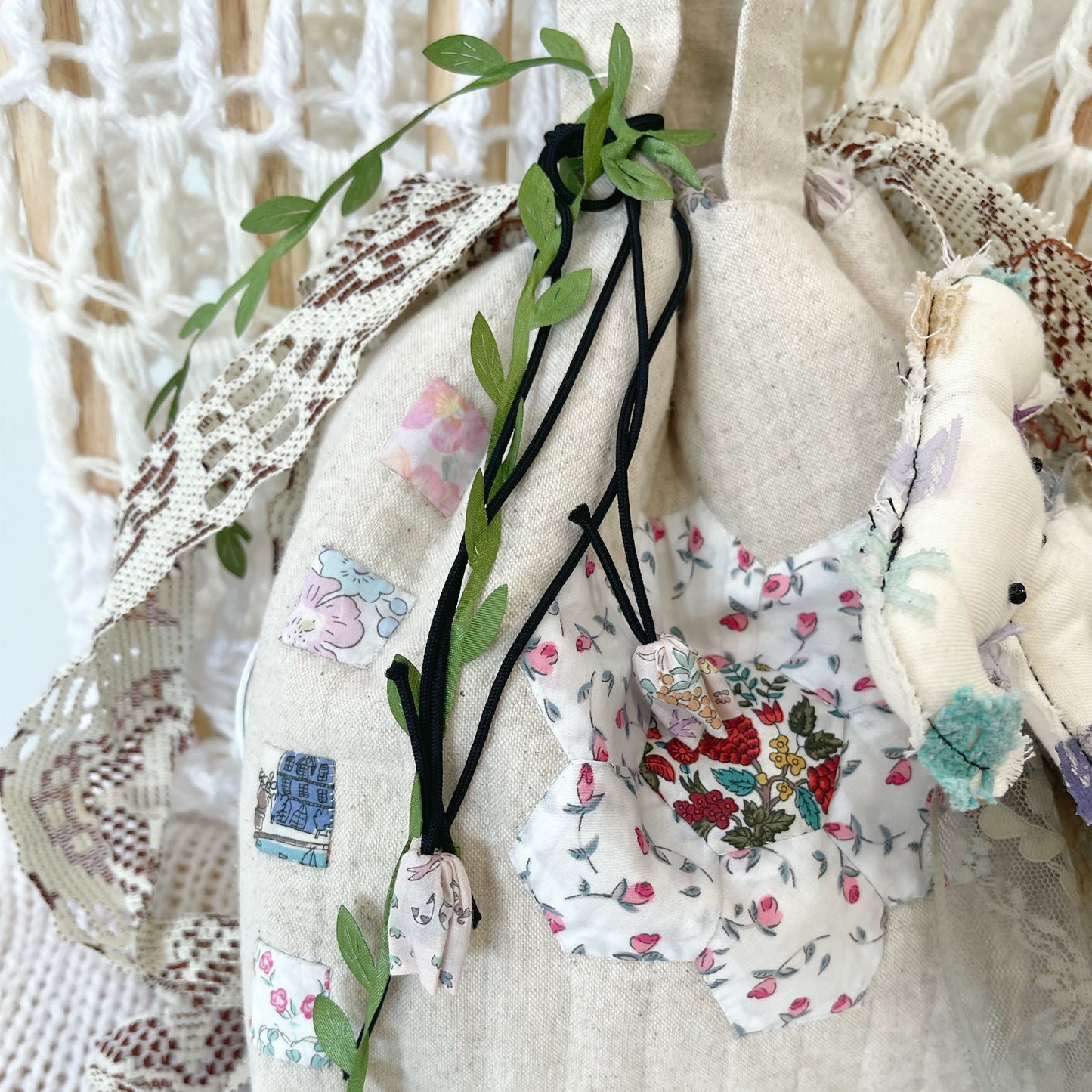 Patch work Bag+ / White / パッチワークポーチバッグ