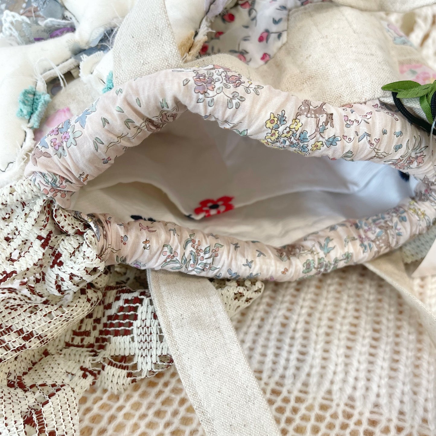 Patch work Bag+ / White / パッチワークポーチバッグ