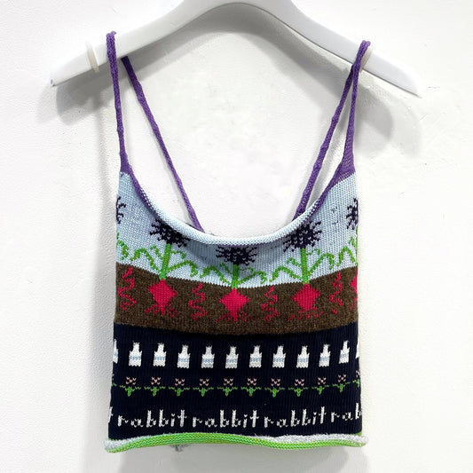 Esme allium knit tank / mix / フラワーニットタンク