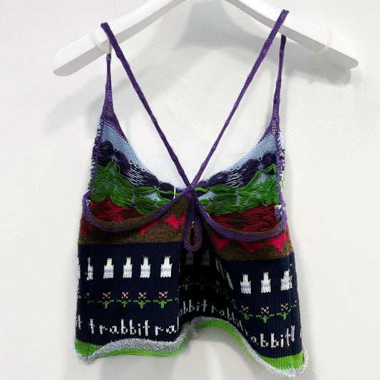 Esme allium knit tank / mix / フラワーニットタンク