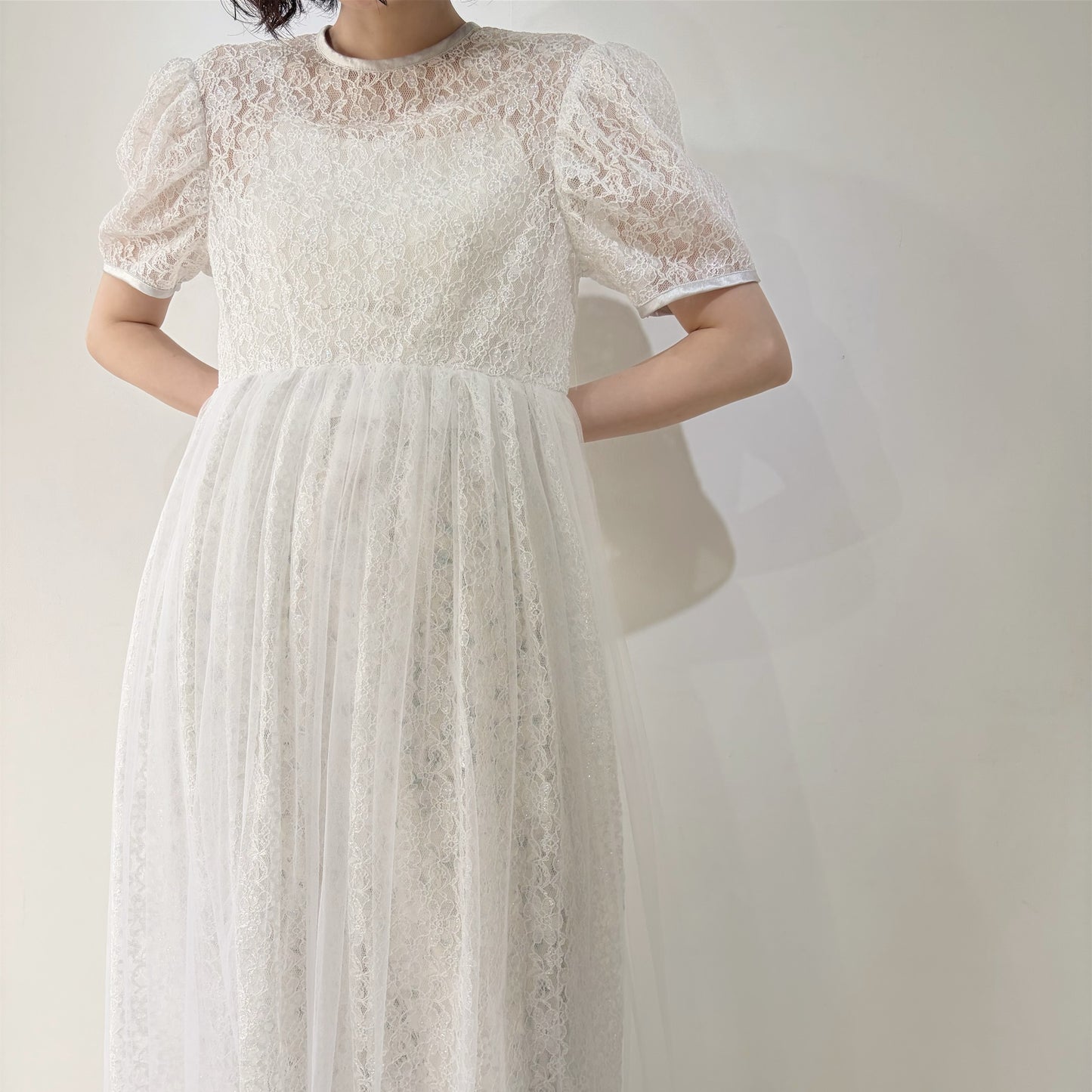 Lace dress / White / レースドレス