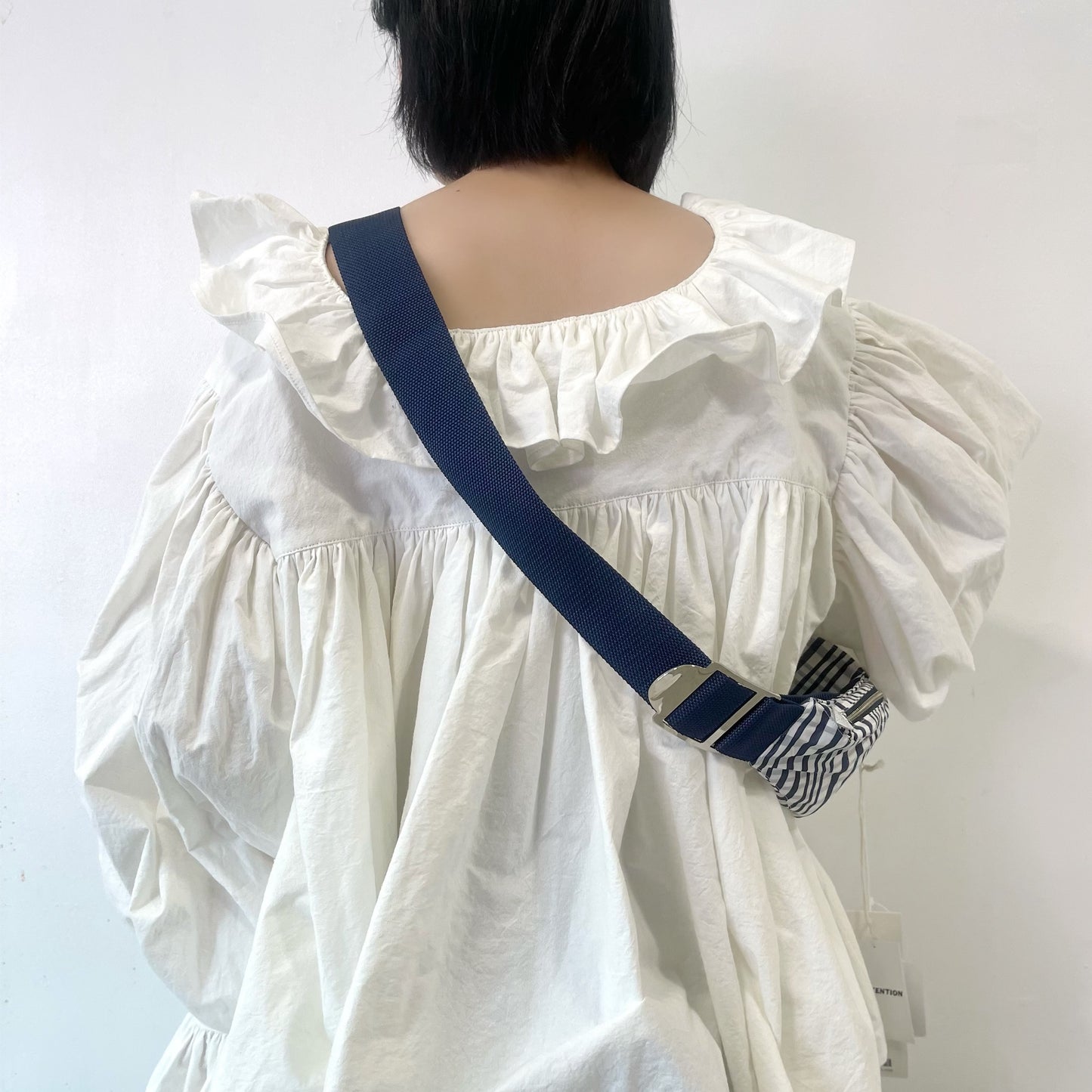 Crash baby body bag / NAVY × WHITE / ギンガムチェックボディバッグ