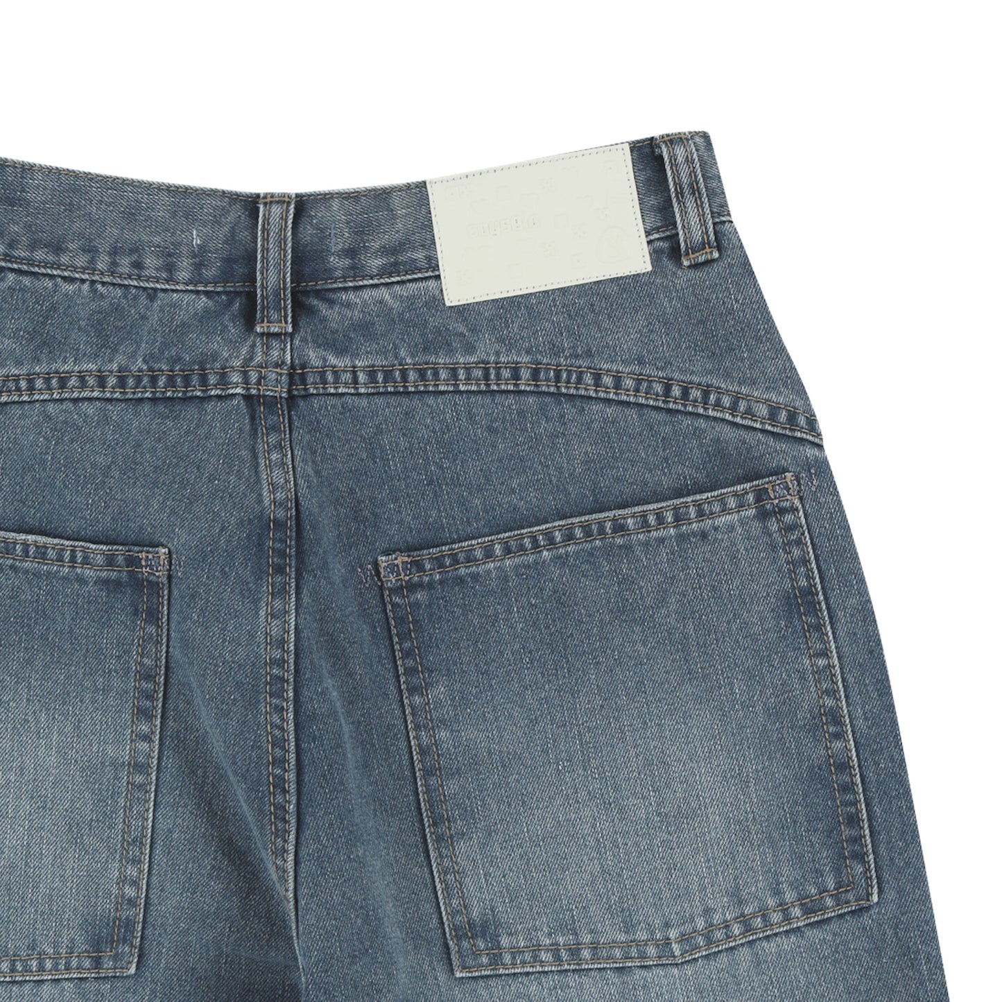 W STITCH DENIM PANTS / BLUE / Wステッチデニムパンツ