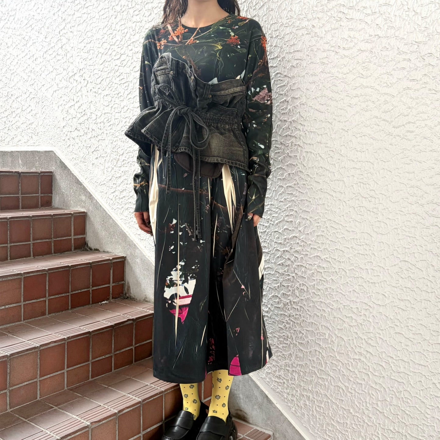 MINI DENIM SKIRT / BLACK / ミニデニムスカート