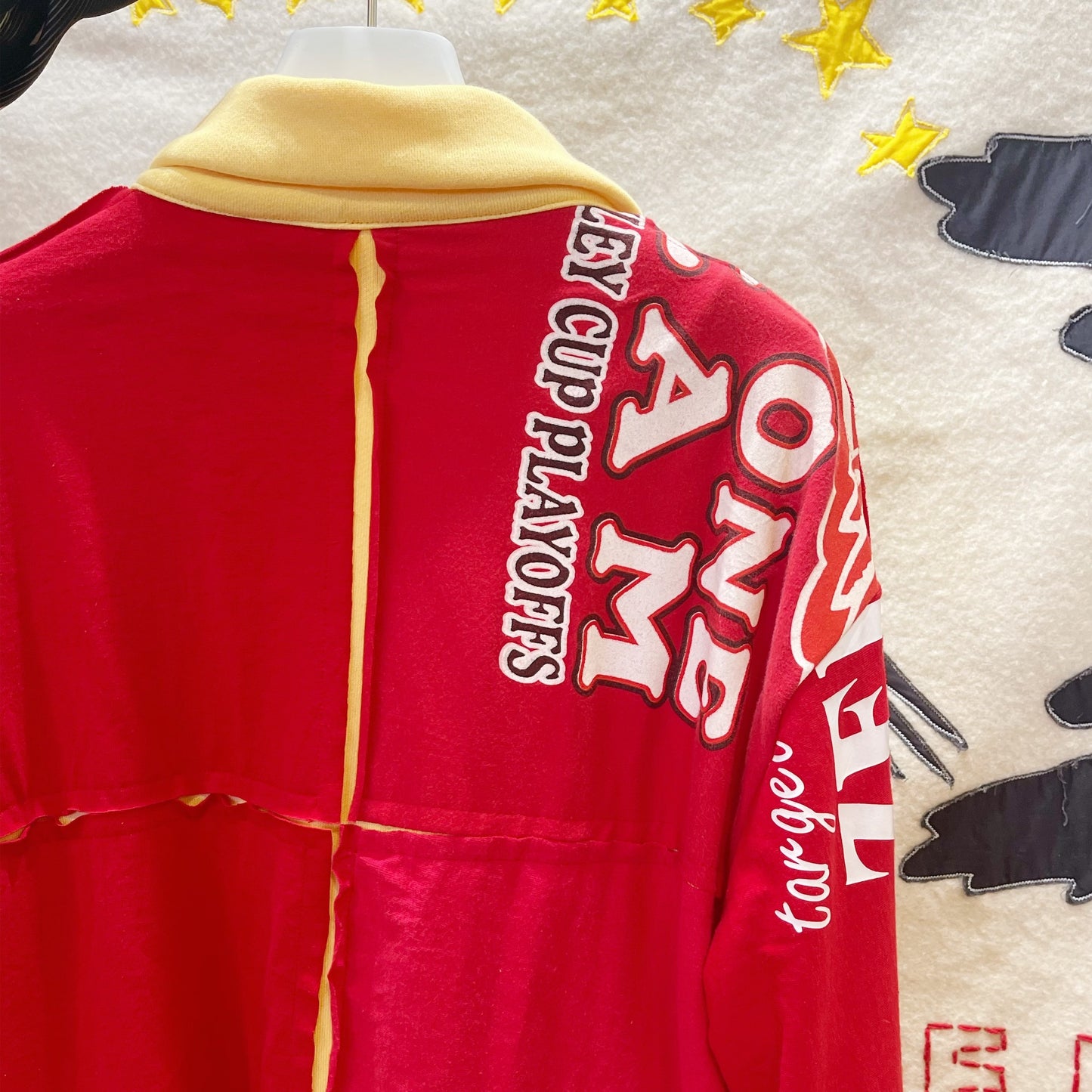 Fissure Drizzler Jacket / Yellow × Red / スウェットブルゾン