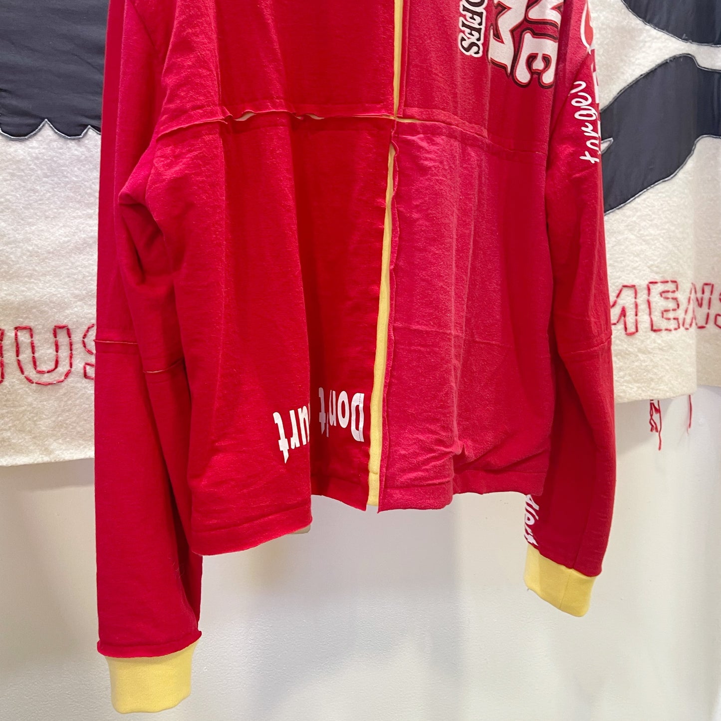 Fissure Drizzler Jacket / Yellow × Red / スウェットブルゾン