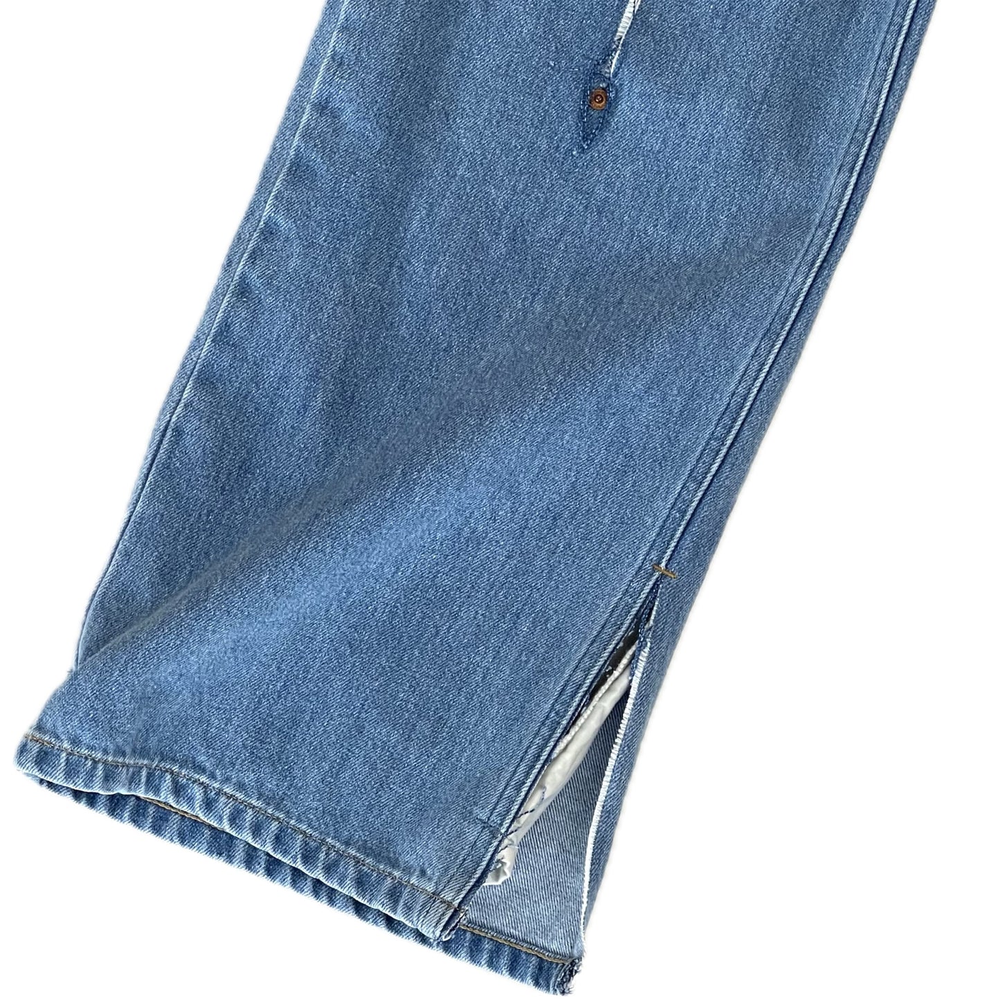 LAYERED RIPPED JEANS / LIGHT BLUE / スリットジーンズ