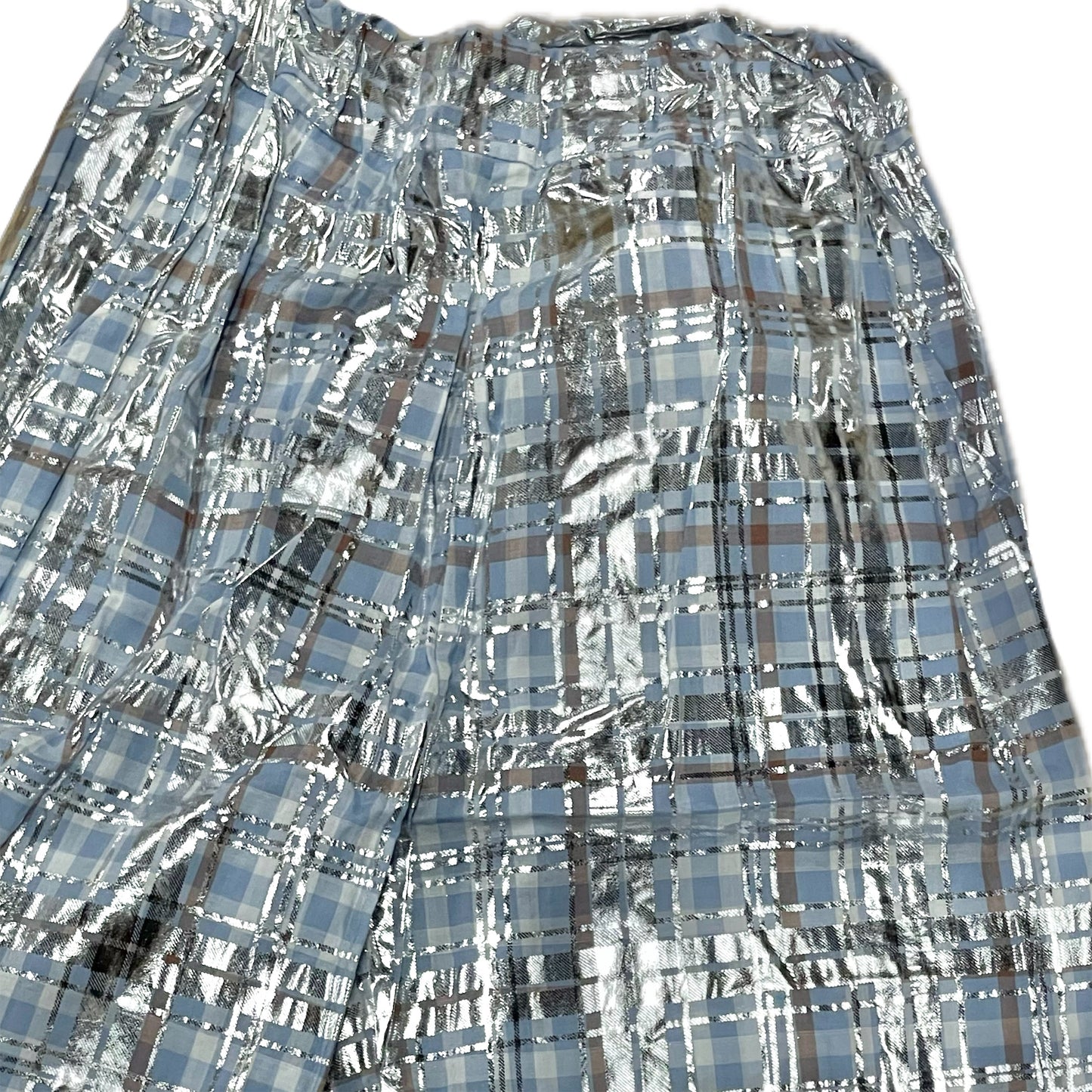Mirror Trousers / Check × Silver / ミラートラウザー