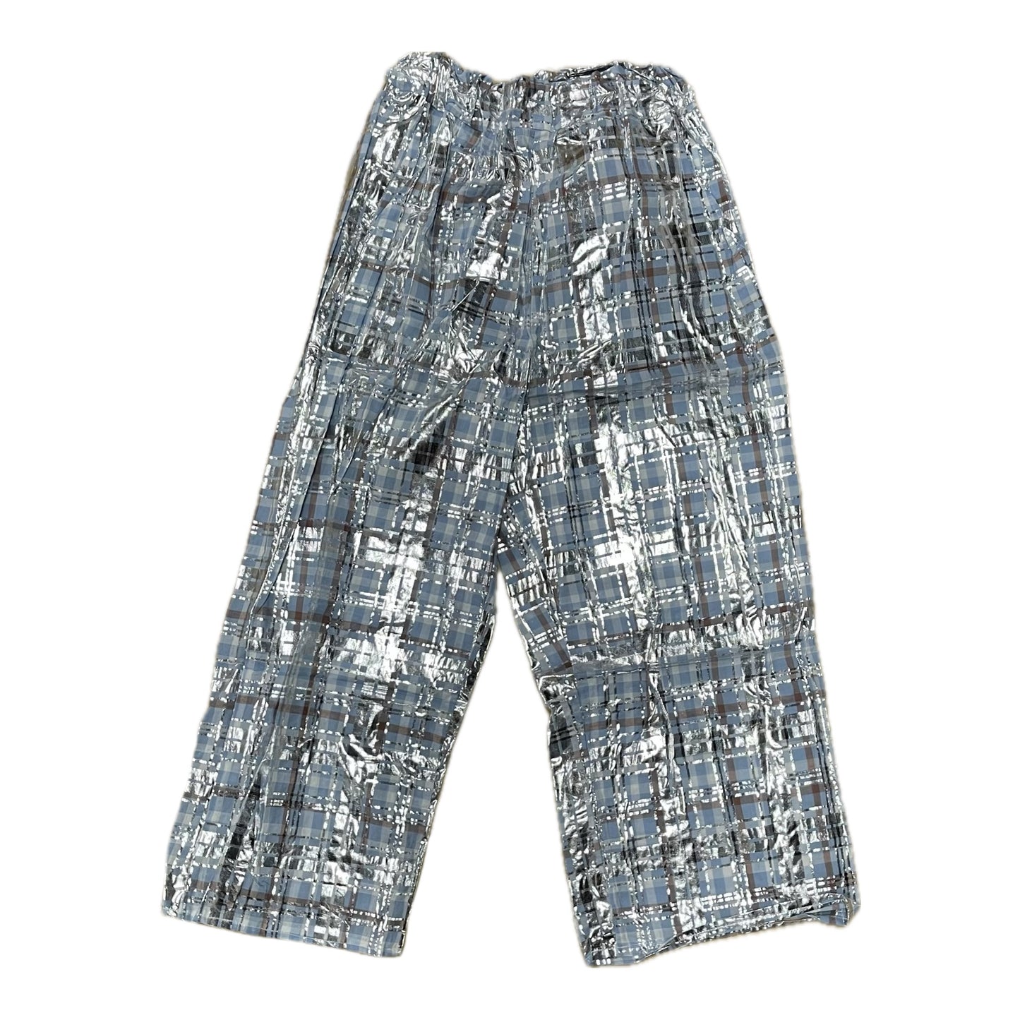 Mirror Trousers / Check × Silver / ミラートラウザー