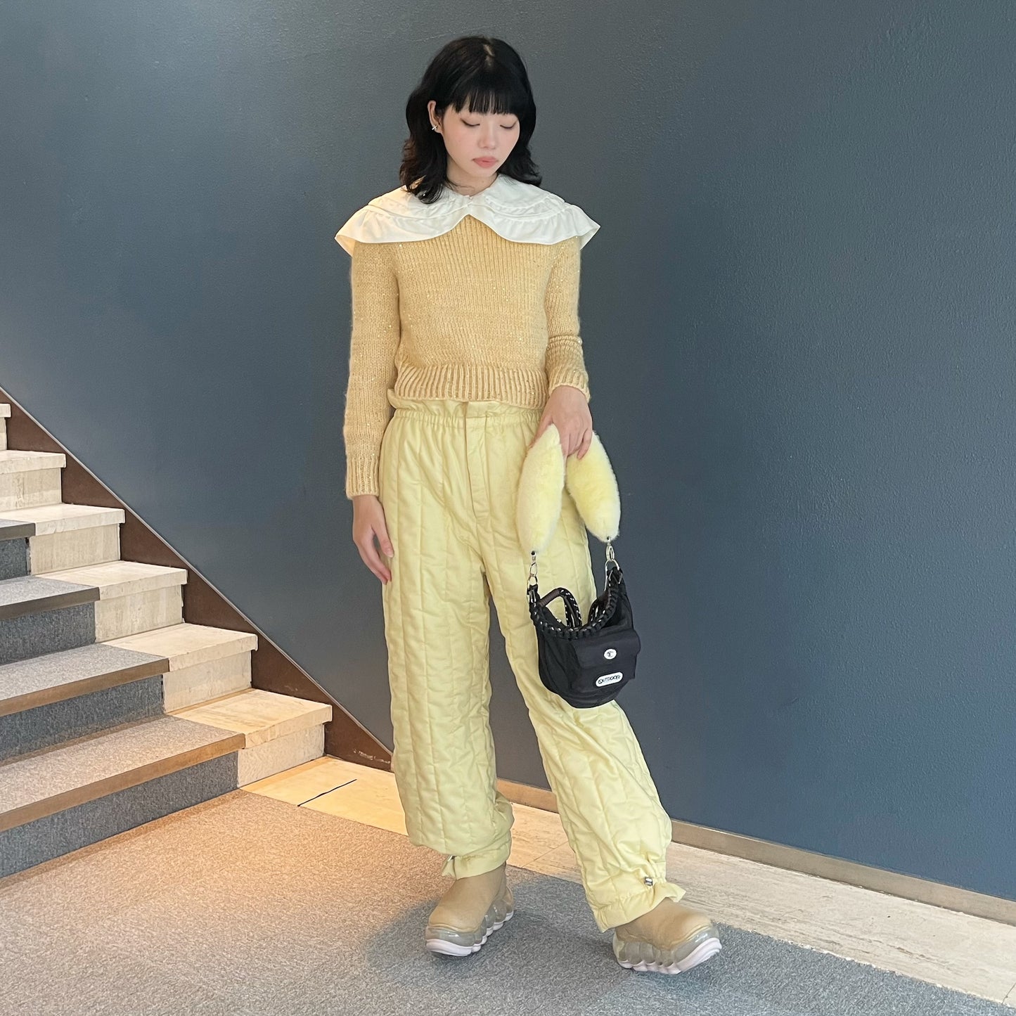 Padded snoop pants / YELLOW / パデットパンツ