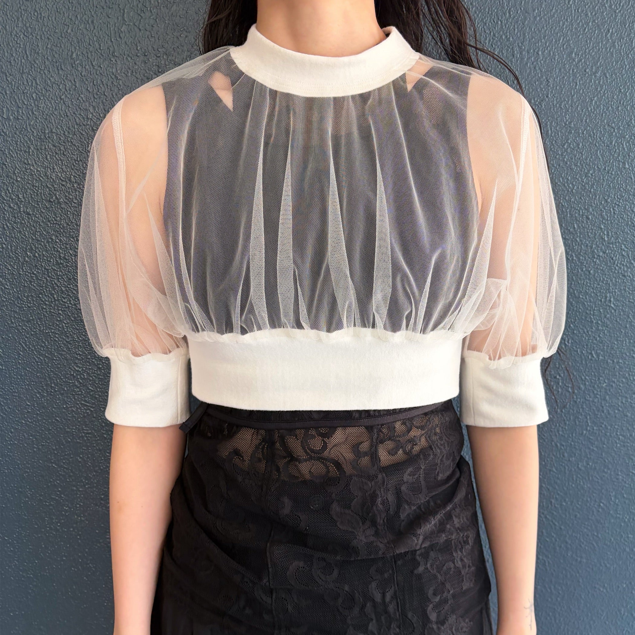 Tulle top / White / チュールトップ | シープ / SHEEP | MIYAO