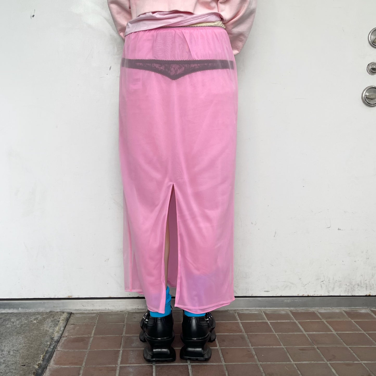 XRAY LONG SKIRT / PINK / シアースカート