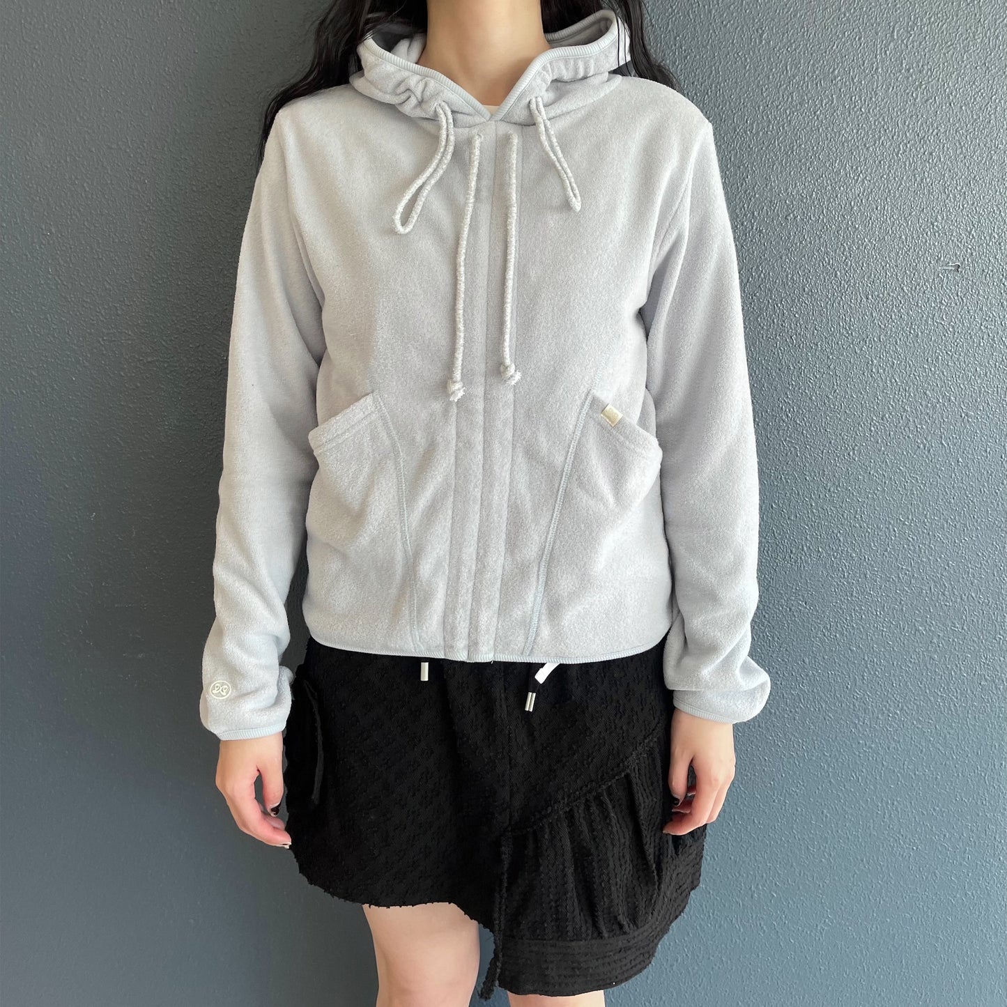 Asymmetry Embroidery Skirt / Black / アシンメトリーミニスカート