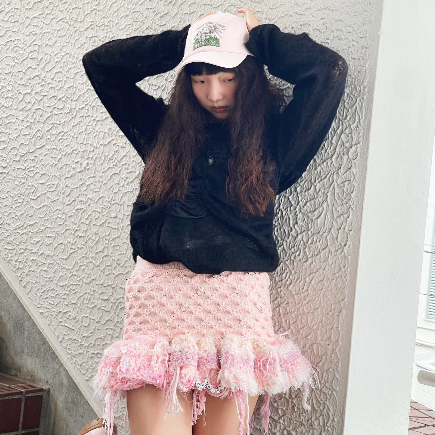 LOST & FOUND CAP / PINK / 刺繍キャップ