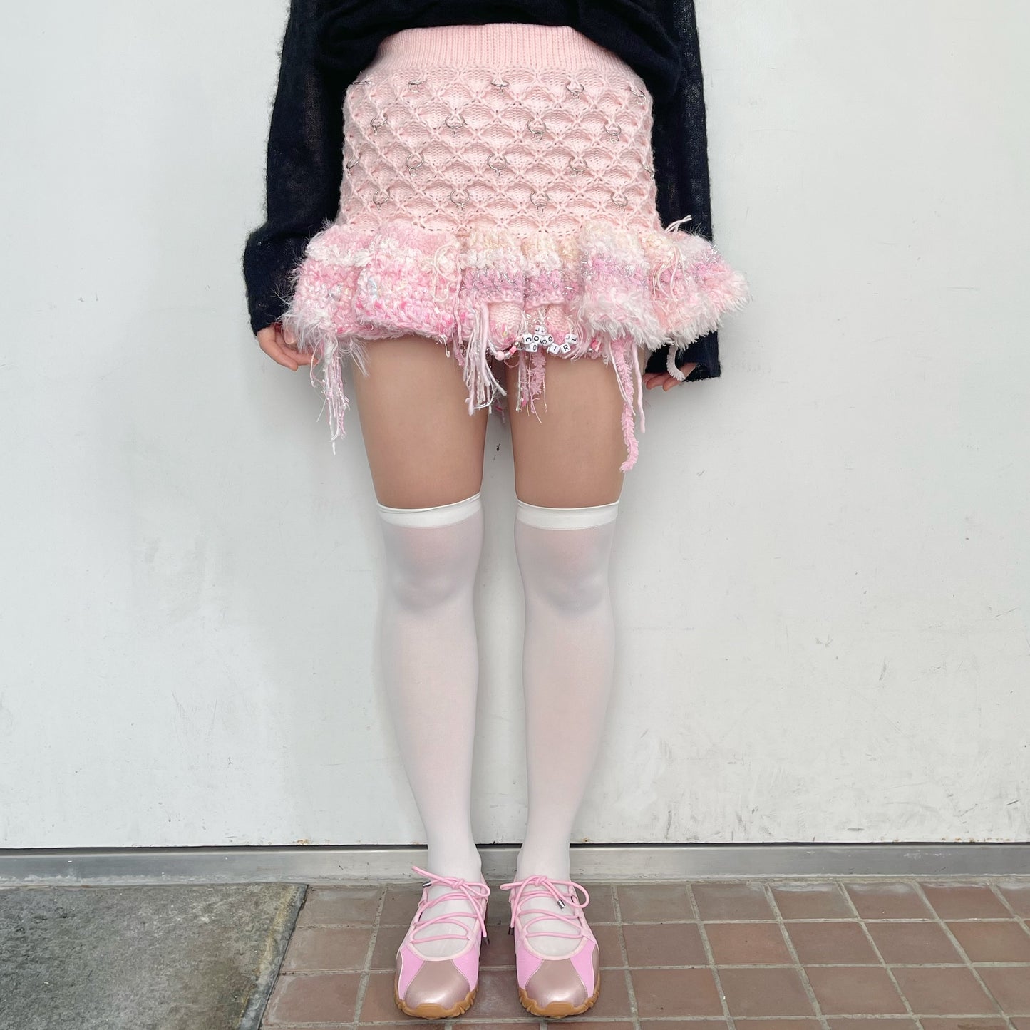 Knitted skirt / Pink / ニットスカート
