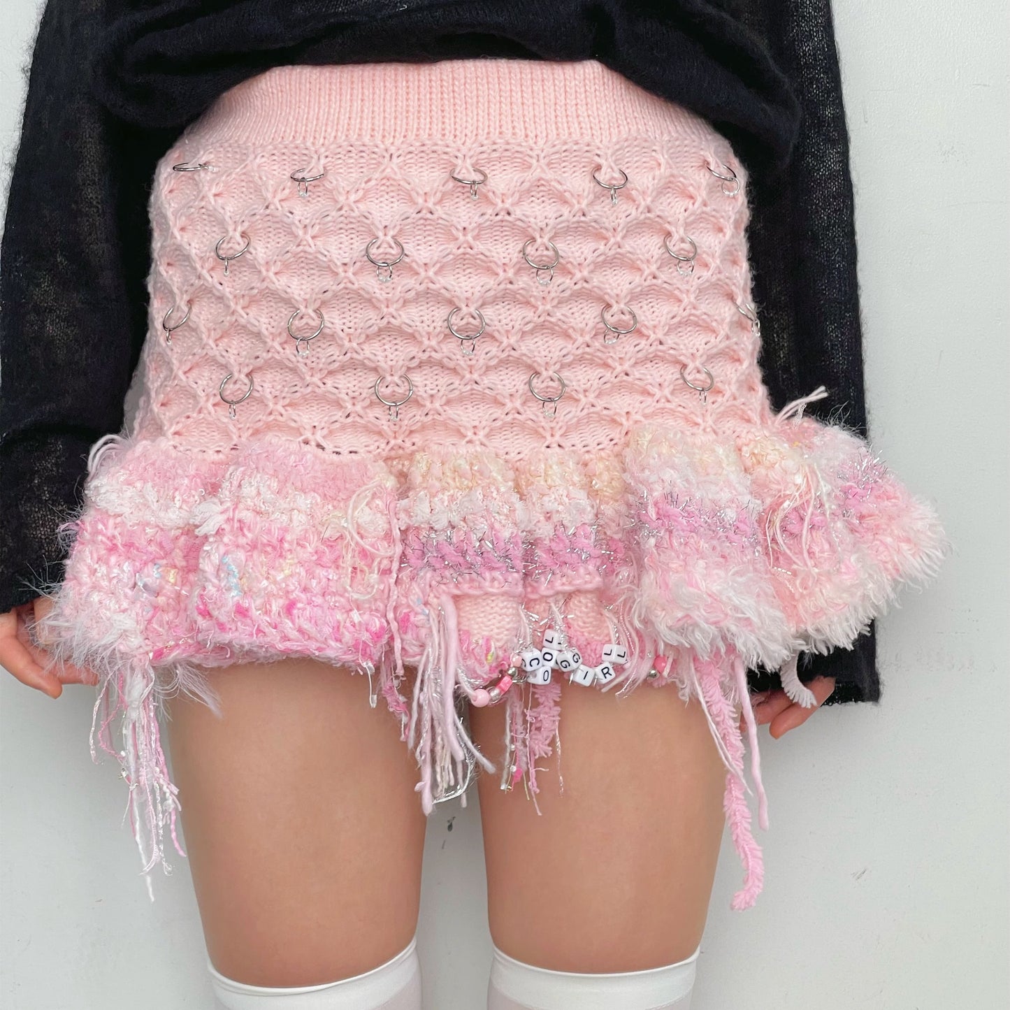 Knitted skirt / Pink / ニットスカート