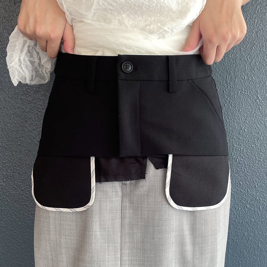 Rita Skirt / Black / カットオフベルトスカート