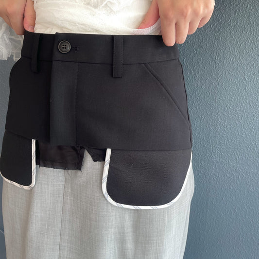 Rita Skirt / Black / カットオフベルトスカート