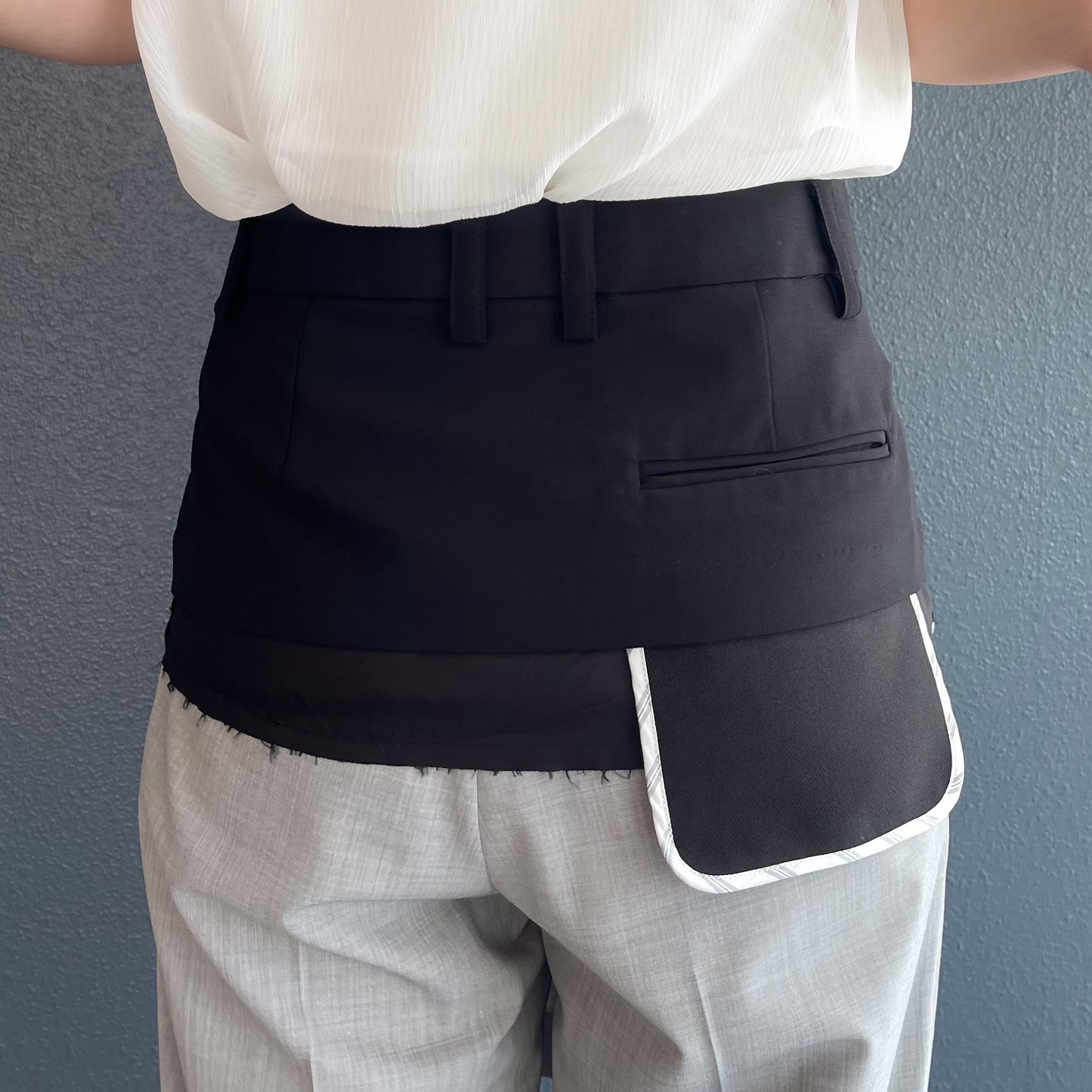 Rita Skirt / Black / カットオフベルトスカート