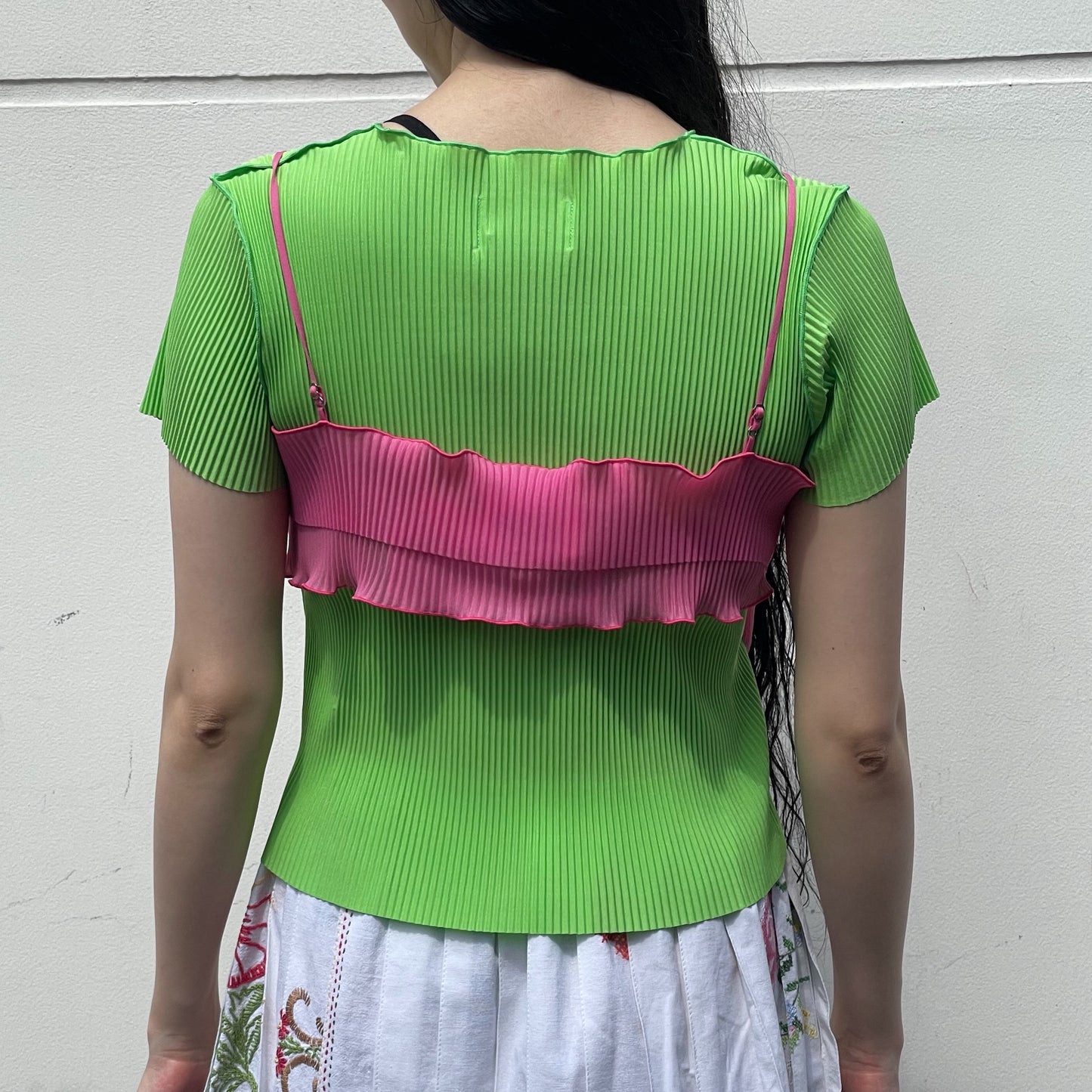 TODO WAVE SHEER CAMISOLE / PINK / プリーツウェーブシアーキャミソール
