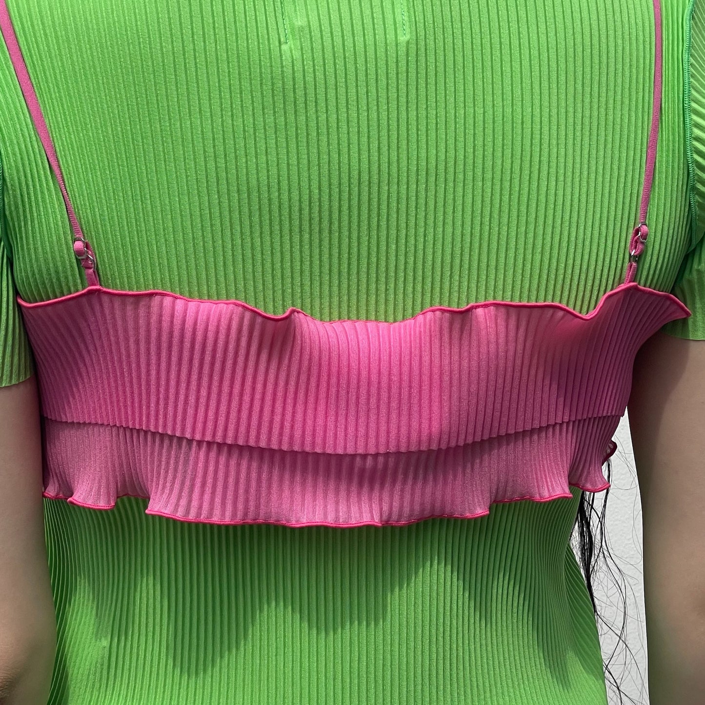 TODO WAVE SHEER CAMISOLE / PINK / プリーツウェーブシアーキャミソール