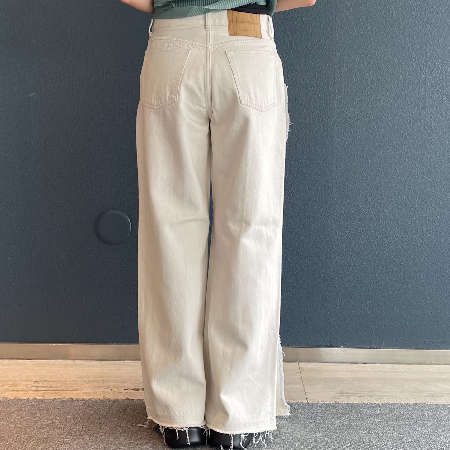 Slit Leg Denim Pants / GRAY / スリットレッグデニムパンツ