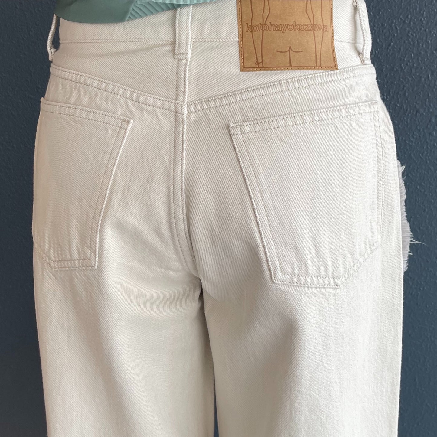 Slit Leg Denim Pants / GRAY / スリットレッグデニムパンツ