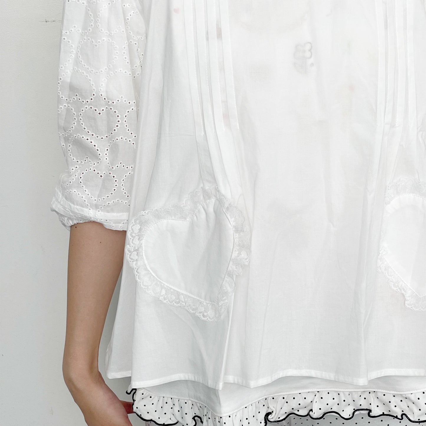 Elsie heart blouse / white / ハートブラウス