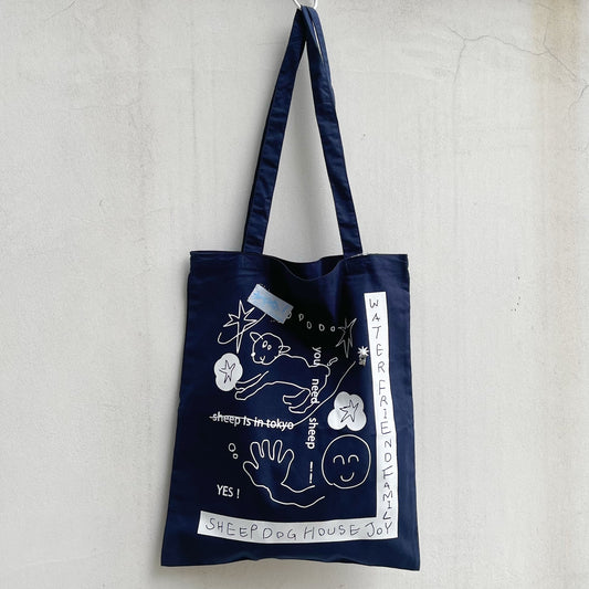 【SHEEP SOUVENIR】SHEEP is necessary  tote bag / navy / トートバッグ