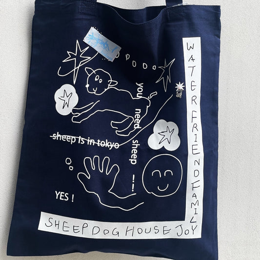 【SHEEP SOUVENIR】SHEEP is necessary  tote bag / navy / トートバッグ