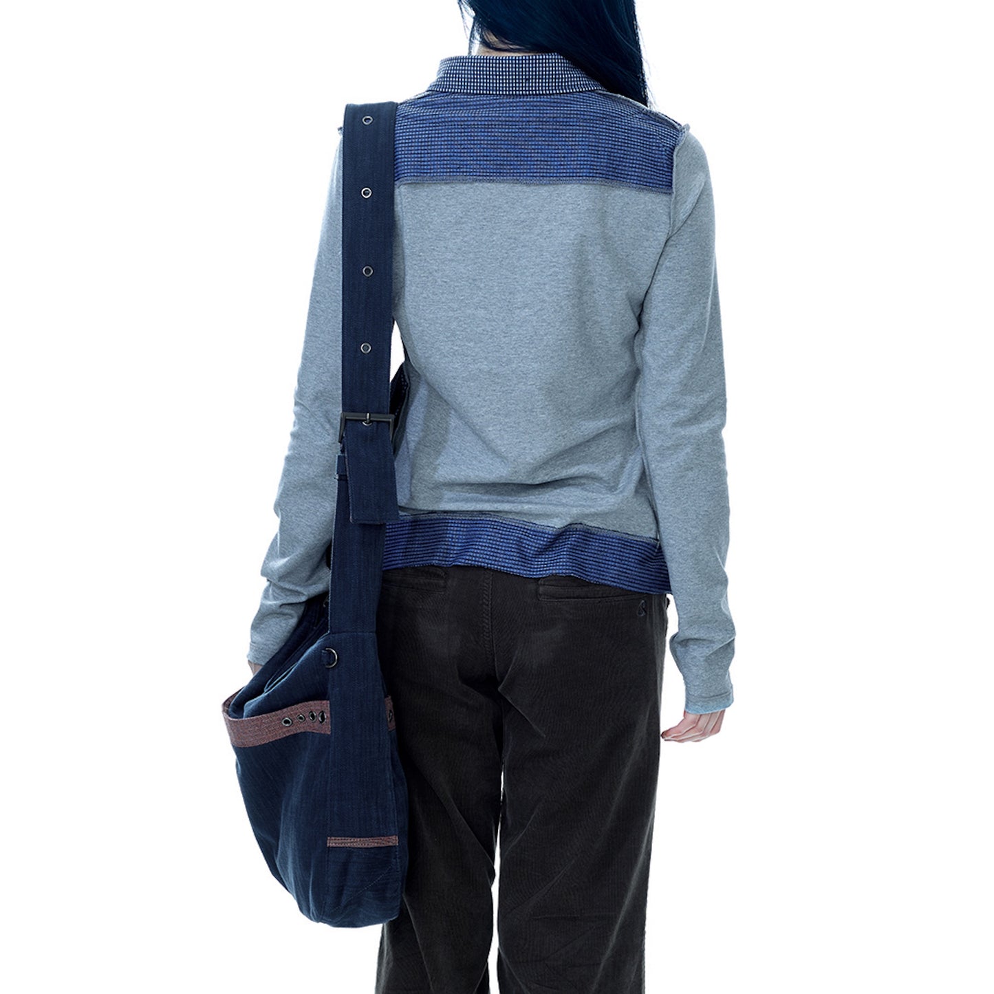 STRIPE POINT CROSS BAG / NAVY / ストライプポイントクロスバッグ