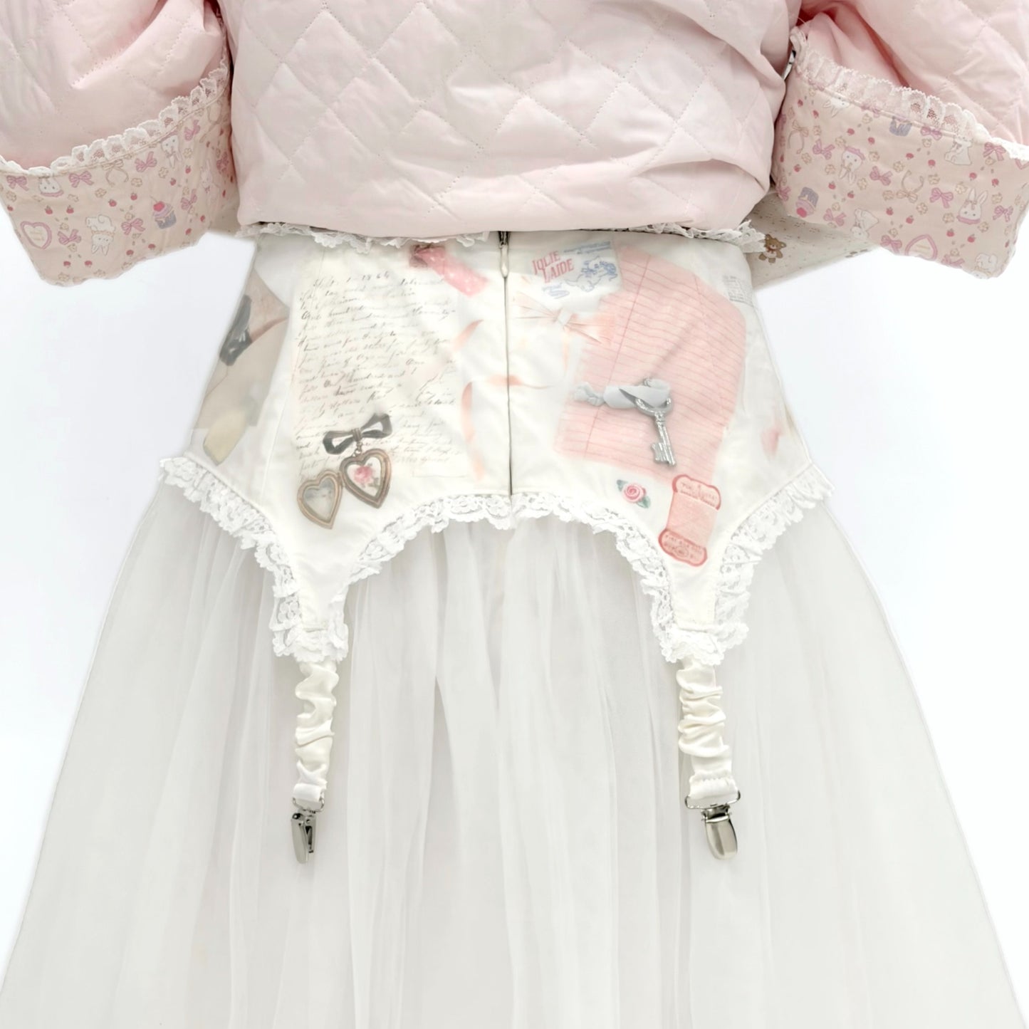 Anette Garter Tutu Skirt / White / ガーターベルト付きチュチュスカート