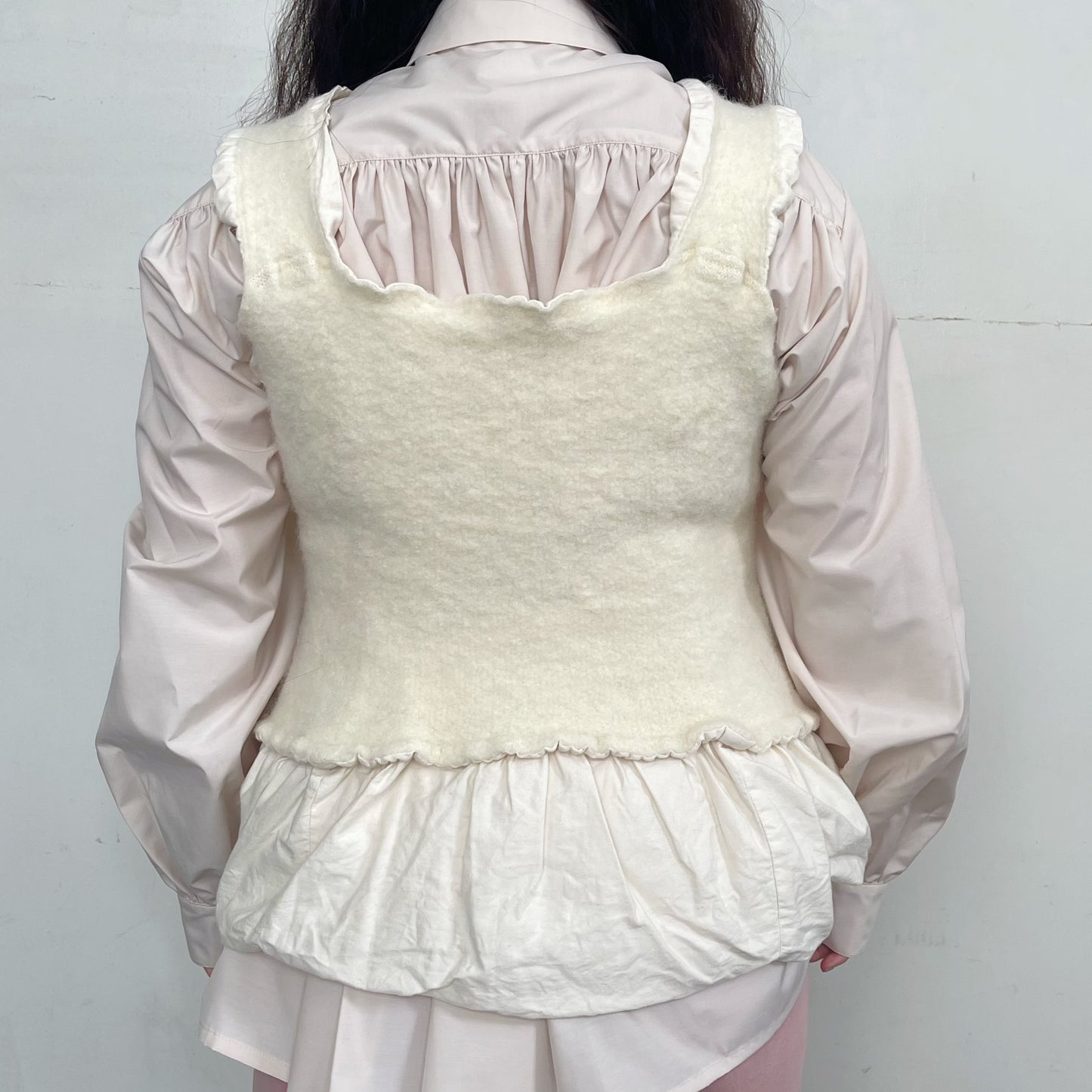 fulling camisole / white / 縮絨キャミソール